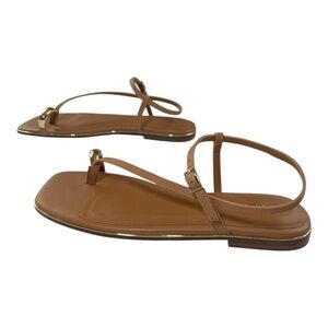 ALDO Jomalina Strappy Flat Sandals Brown / Gold Women’s US 7 / EU 37.5 NIB